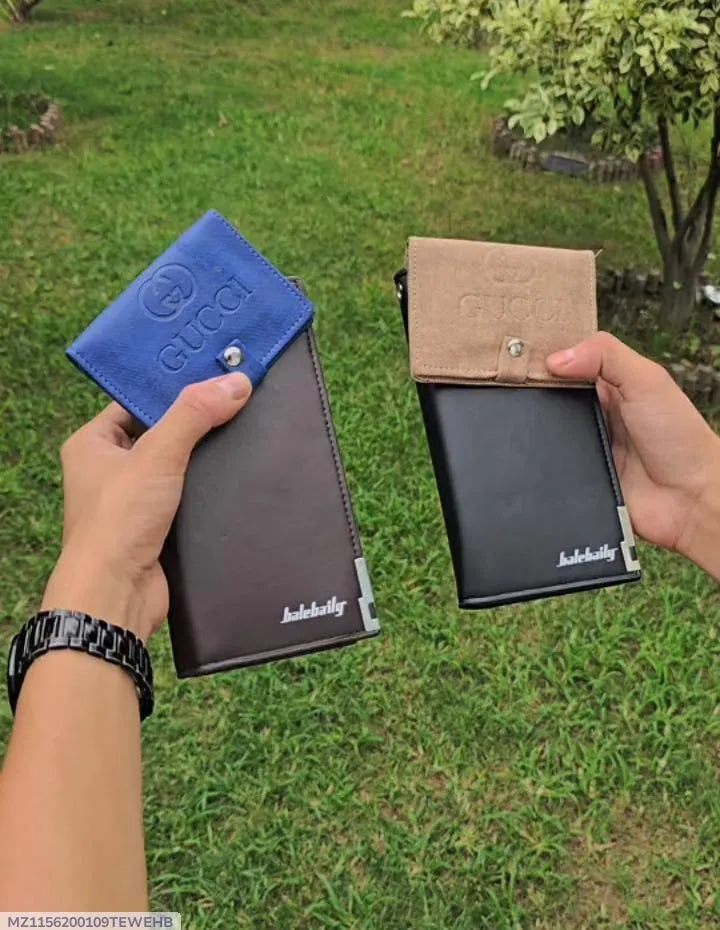 Men's Balebaily Leather Wallet 2 Pcs