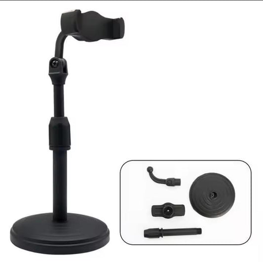 Portable Tripod Stand for Smartphones 360° Rotating Black Plastic