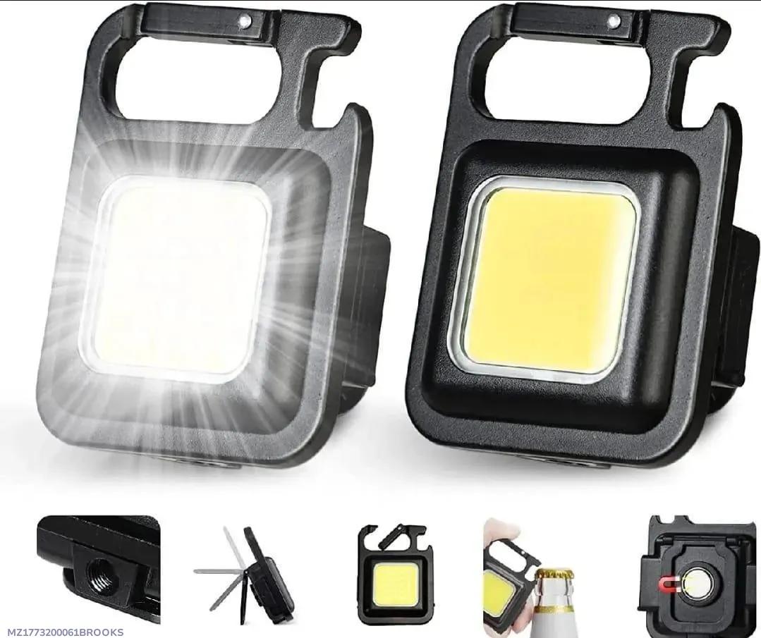 LED Keychain Light Black 50g with Bottle Opener