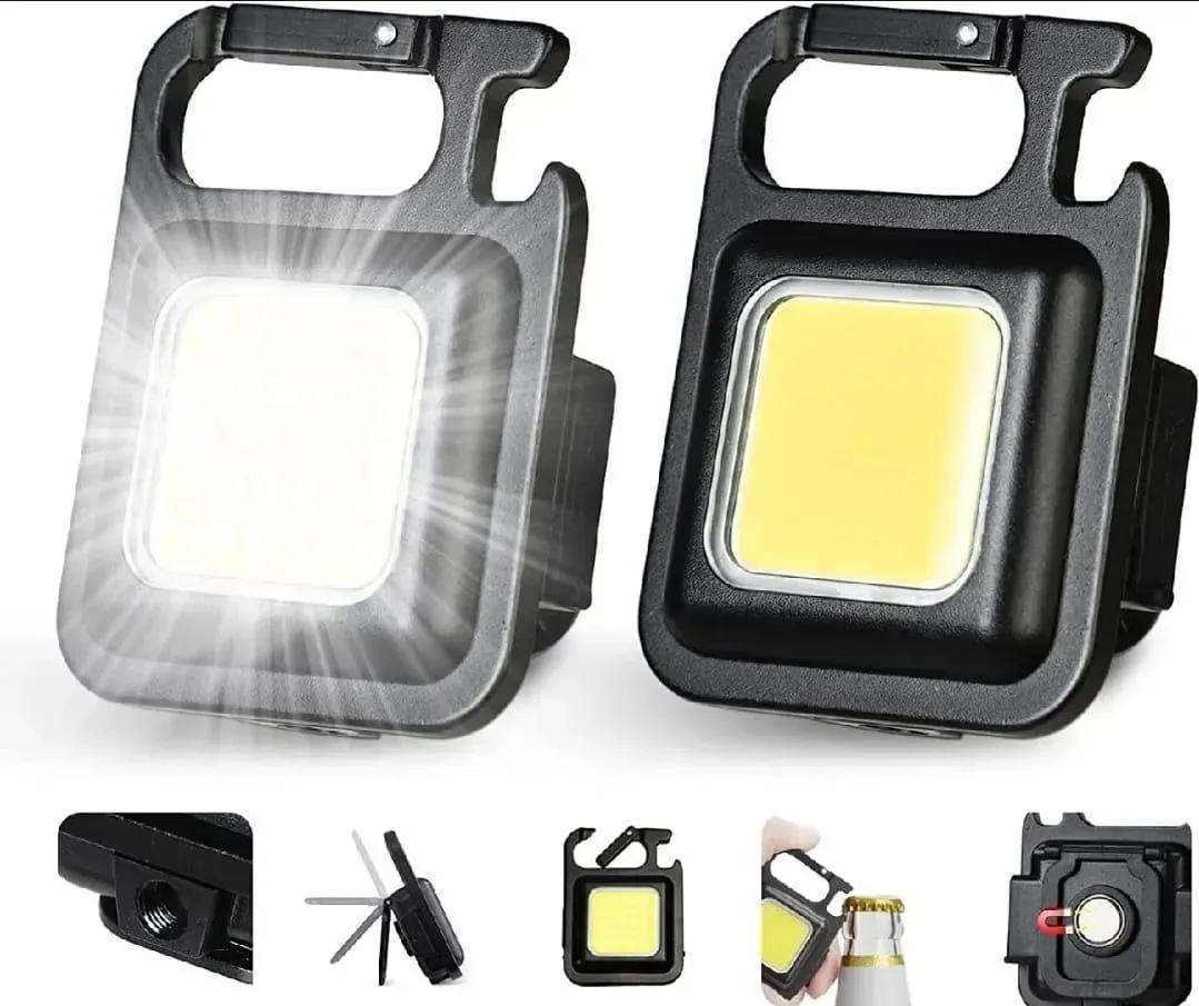 LED Keychain Light Black 50g with Bottle Opener