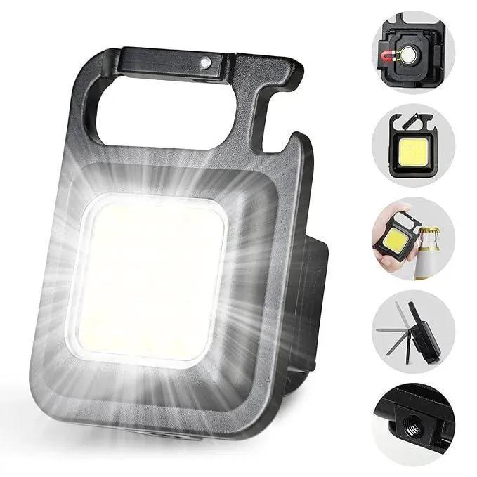LED Keychain Light Black 50g with Bottle Opener