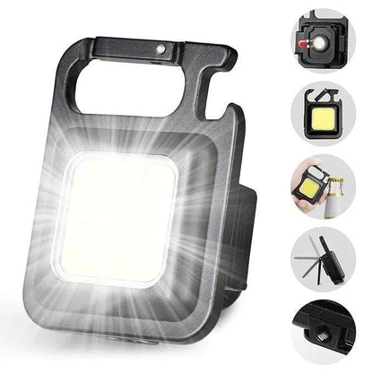 LED Keychain Light Black 50g with Bottle Opener