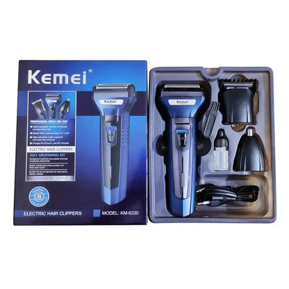 Kemel 3in1 Hair Trimmer Kit KM-633 Silver Blue