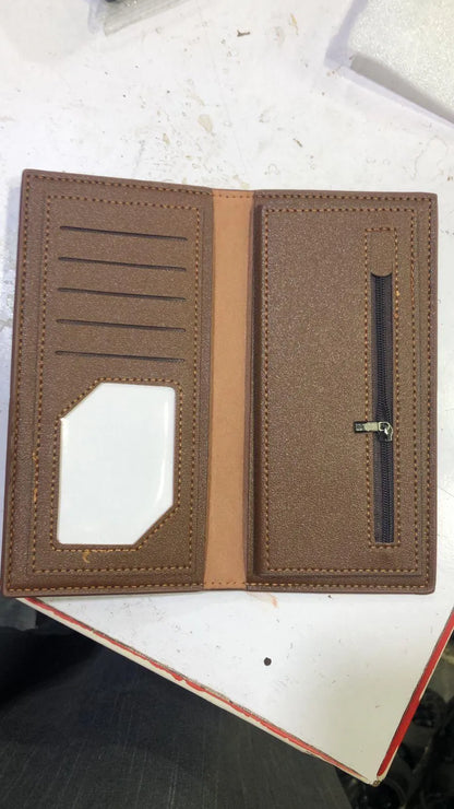 Men's Slim Leather Wallet with RFID Protection Brown Tan