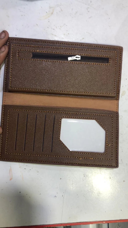 Men's Slim Leather Wallet with RFID Protection Brown Tan