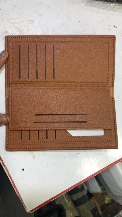 Men's Slim Leather Wallet with RFID Protection Brown Tan