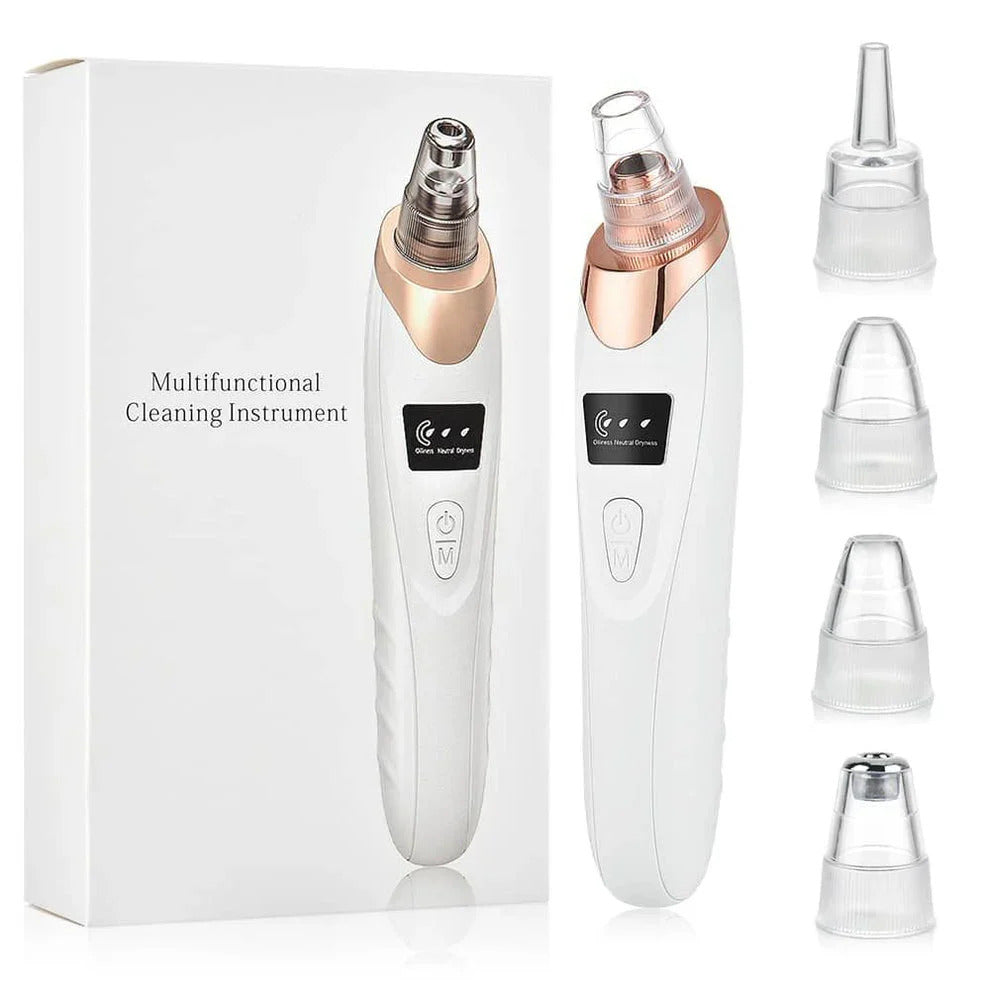 5 in 1 Blackhead Remover Machine Rechargeable | Face Vacuum Derma Suction With 5 Heads | Blackhead Removing Machine