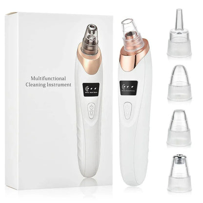 5 in 1 Blackhead Remover Machine Rechargeable | Face Vacuum Derma Suction With 5 Heads | Blackhead Removing Machine