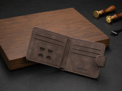 Premium Men’s Bifold Wallet with Snap Closure