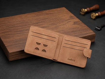 Premium Men’s Bifold Wallet with Snap Closure