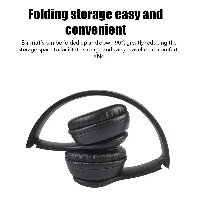 P47 Wireless High Quality Bluetooth Foldable Headset With Microphone FOR All cell phones and laptop used