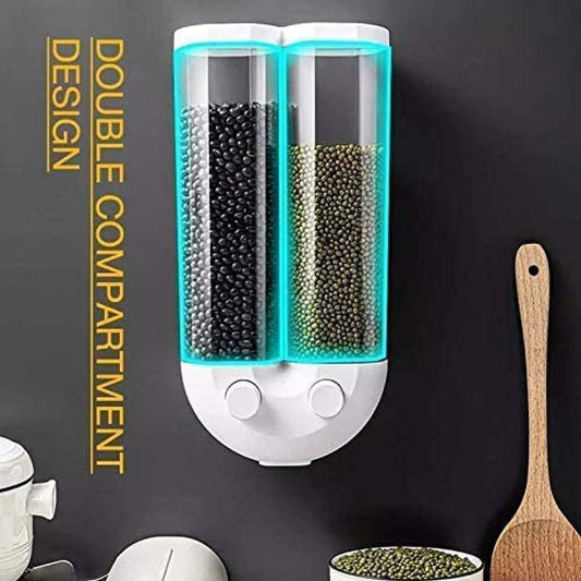 Dispenser Tank Pusher Type Wall Mounted Cereal Storage Tank