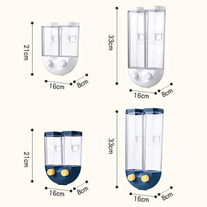 Dispenser Tank Pusher Type Wall Mounted Cereal Storage Tank