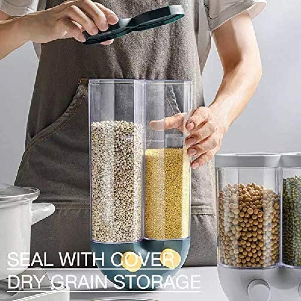 Dispenser Tank Pusher Type Wall Mounted Cereal Storage Tank