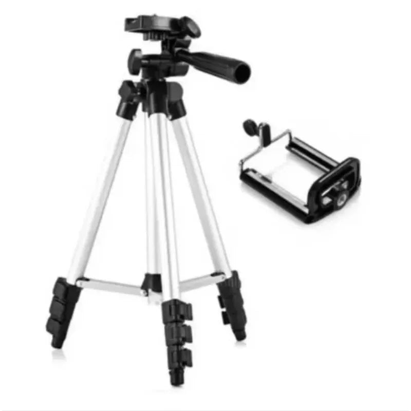 Aluminum Alloy Phone Tripod Stand Retractable Portable Holder for Outdoor Live Streaming Mobile Photography Approx 3.5 Feet
