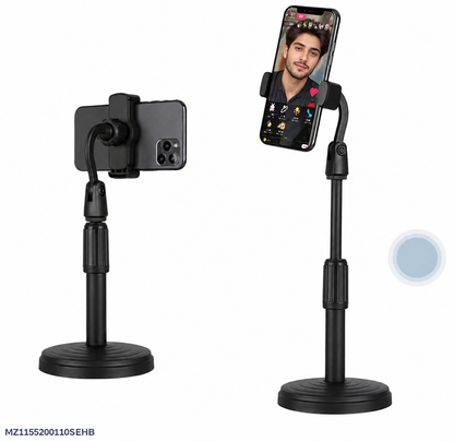 Portable Tripod Stand for Smartphones 360° Rotating Black Plastic