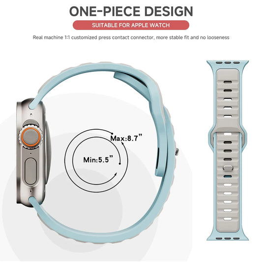 For I watch Series 4 5 6 7 8 9 10 11 SE3 Ultra 1 2 Silicone Strap Sports Band for Apple Watch