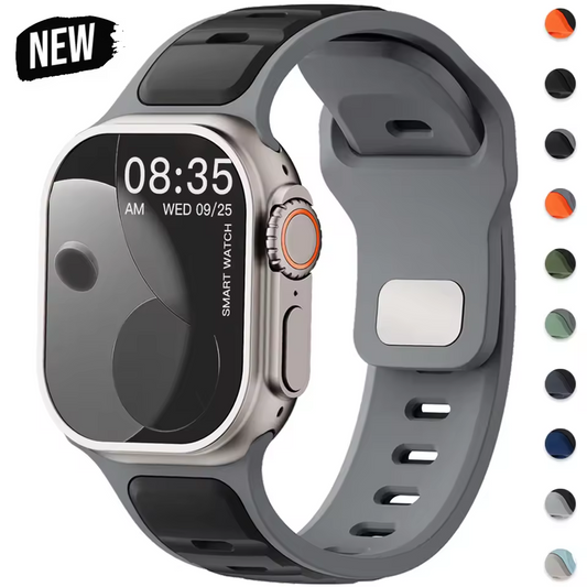 For I watch Series 4 5 6 7 8 9 10 11 SE3 Ultra 1 2 Silicone Strap Sports Band for Apple Watch
