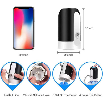 Automatic Water Pump Dispenser Rechargeable Portable USB Pump