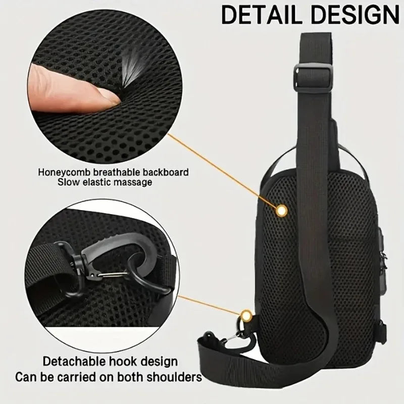 Anti-Theft Cross Body Bag With Password Lock Smooth Zippers And High-Capacity Storage For Secure Travel And Convenient Daily Use (Random Color)