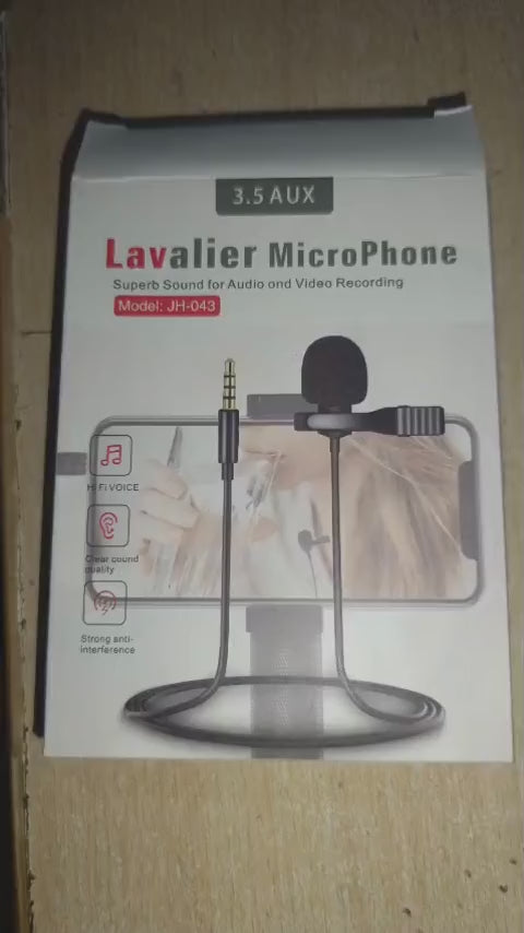 Professional Lavalier Microphone for TikTok & Blogging – Clip-On Wired Mic
