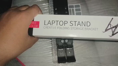 Portable & Foldable Aluminium Laptop Stand - Black