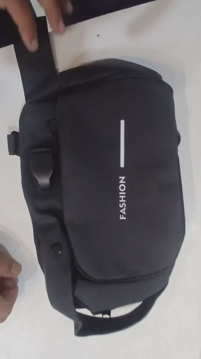 Anti-Theft Cross Body Bag With Password Lock Smooth Zippers And High-Capacity Storage For Secure Travel And Convenient Daily Use (Random Color)
